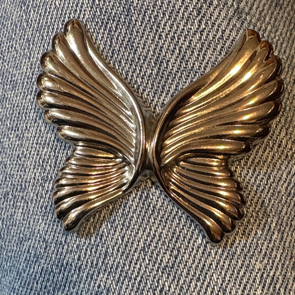 Vintage Silver Butterfly Pin Brooch